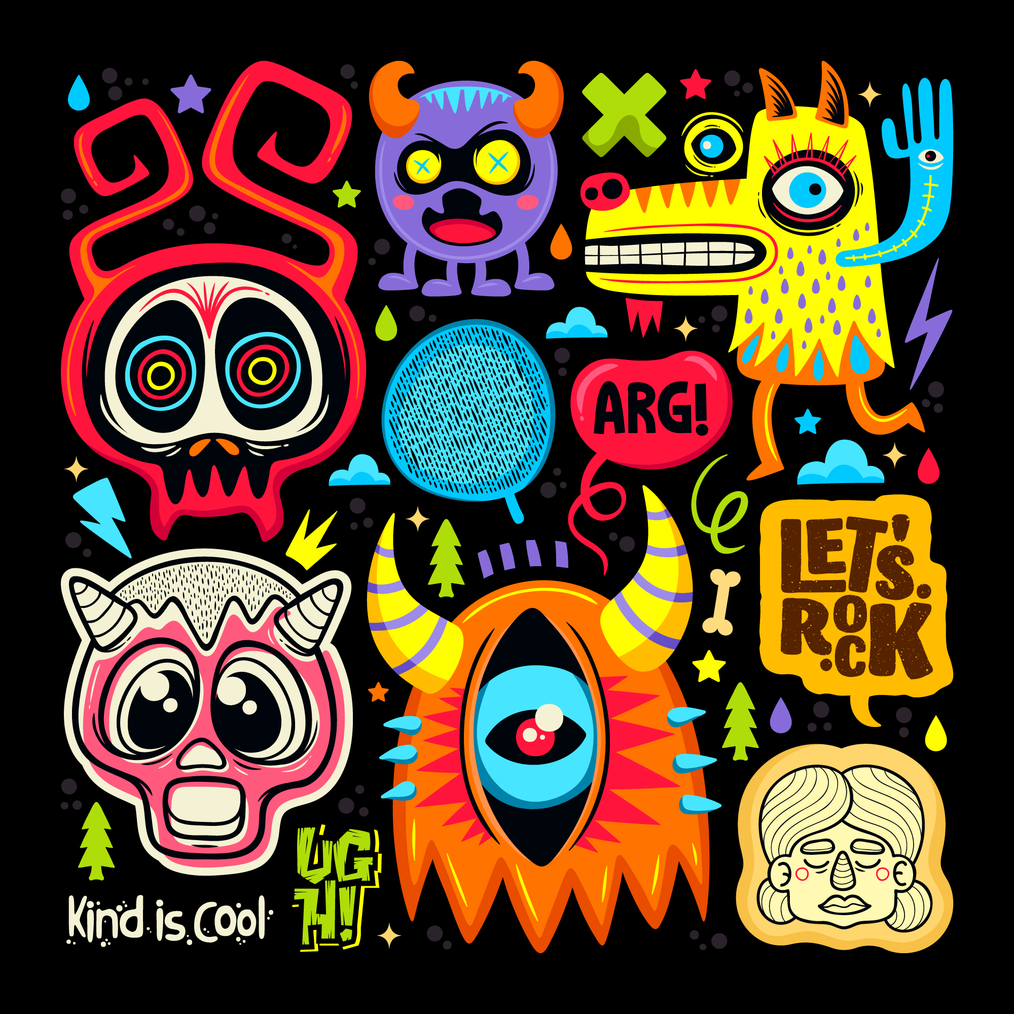Cute Doodle Monster
